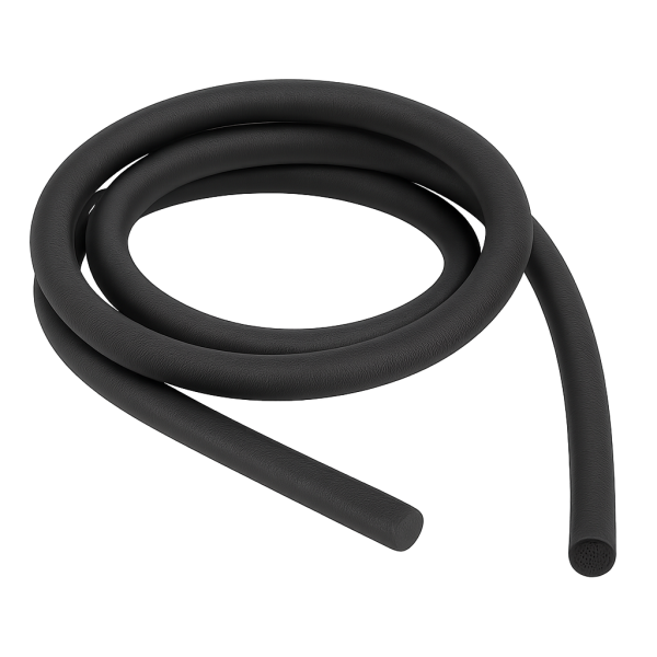 Moosgummirundschnur EPDM schwarz, ringsum mit Haut 4 mm