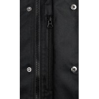 JOB-TEX-Jacke BREMEN schwarz – wasserdichte Dachdecker-Jacke mit abnehmbarer Kapuze und Reflexeffekten