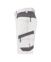 DASSY® Axis Painters Women Stretch-Malershorts Damen | D-FX Flex | Mech. Stretch + 4-Way Stretch Cordura® Schritt | Cordura® Malerwerkzeug-Schenkeltasche | Adjusted Fit | Elastischer Seitenbund | Größen 32–50 | Art.-Nr. 250092 weiß/anthrazitgrau 38