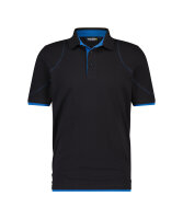 DASSY® Orbital Poloshirt schwarz/azurblau 2XL