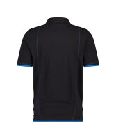 DASSY® Orbital Arbeitspoloshirt – D-FX Flex | 97% Baumwolle Piqué | Strickkragen | Ideal zur Firmenveredelung | XS–4XL schwarz/azurblau 2XL