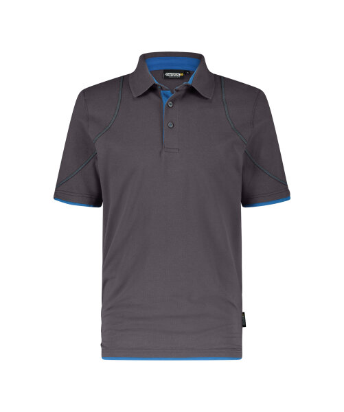 DASSY® Orbital Poloshirt anthrazitgrau/azurblau XS