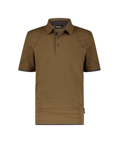 DASSY® Orbital Poloshirt lehmbraun/anthrazitgrau S