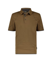 DASSY® Orbital Poloshirt lehmbraun/anthrazitgrau S