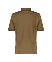 DASSY® Orbital Arbeitspoloshirt – D-FX Flex | 97% Baumwolle Piqué | Strickkragen | Ideal zur Firmenveredelung | XS–4XL lehmbraun/anthrazitgrau S