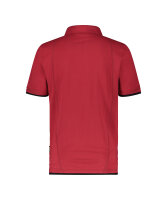 DASSY® Orbital Arbeitspoloshirt – D-FX Flex | 97% Baumwolle Piqué | Strickkragen | Ideal zur Firmenveredelung | XS–4XL rot/schwarz 2XL