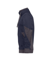 DASSY® Sweatshirt STELLAR – Troyer-Arbeitspullover mit Reißverschluss, Stehkragen und D-FX Kontrastnähten nachtblau/anthrazitgrau L