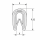 Weich-PVC Kantenschutzprofil mit Stahlklemmband | Klemmbereich 0,8–1,0 mm | schwarz | DIN 16941 3A | | Meterware