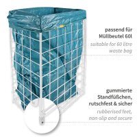 Gitterkorb für Müllsäcke 60 l aus Metall...