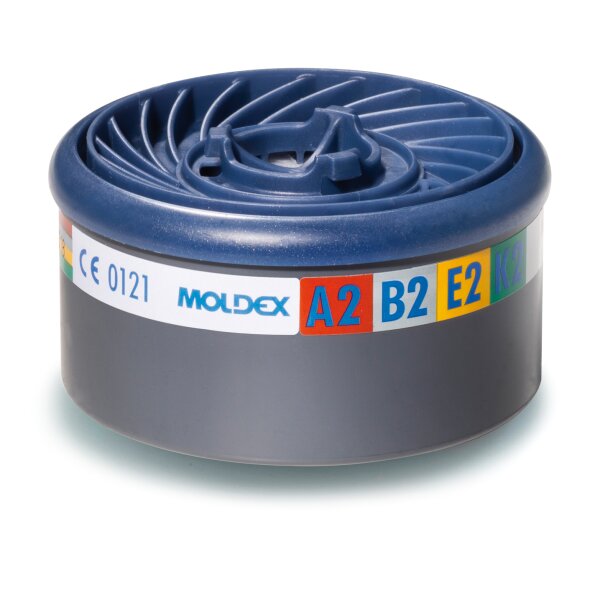 MOLDEX 9800 Gasfilter A2B2E2K2, für Serie 7000 + 9000, EasyLock®, organische Gase, anorganische Gase, Saure Gase und Ammoniak