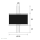 Gummi-Metall-Puffer Typ A beidseitig Außengewinde 25 x 20 mm / M6 x 15 mm